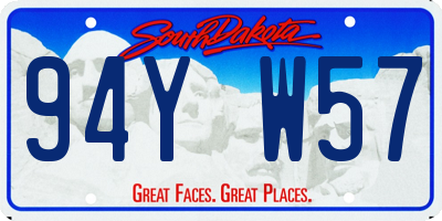 SD license plate 94YW57