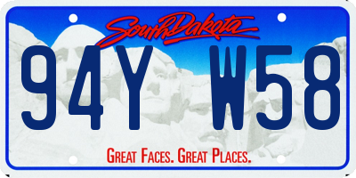 SD license plate 94YW58