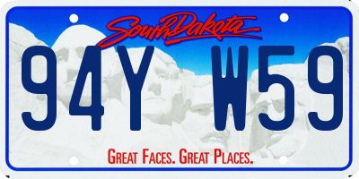 SD license plate 94YW59