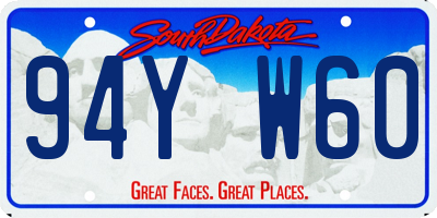 SD license plate 94YW60