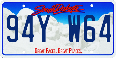 SD license plate 94YW64