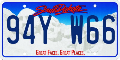 SD license plate 94YW66