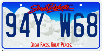 SD license plate 94YW68
