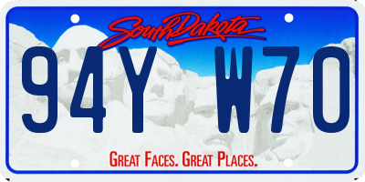 SD license plate 94YW70