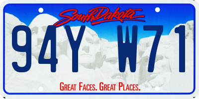 SD license plate 94YW71