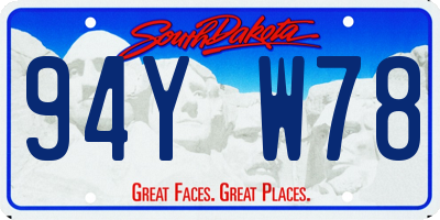SD license plate 94YW78
