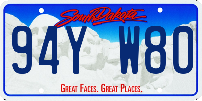 SD license plate 94YW80