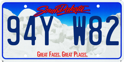 SD license plate 94YW82