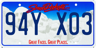 SD license plate 94YX03