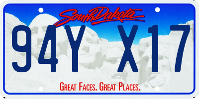SD license plate 94YX17