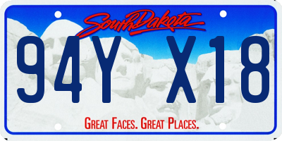 SD license plate 94YX18