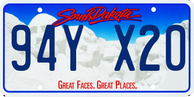 SD license plate 94YX20