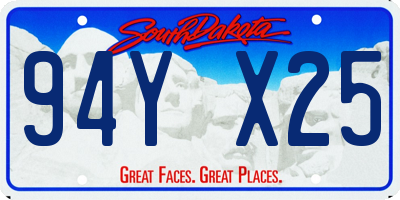 SD license plate 94YX25