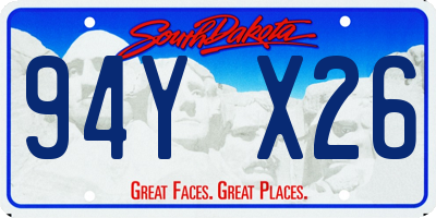 SD license plate 94YX26