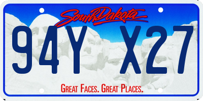 SD license plate 94YX27