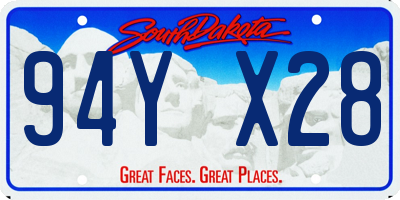 SD license plate 94YX28