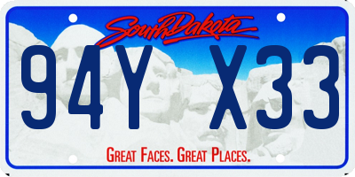 SD license plate 94YX33