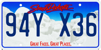 SD license plate 94YX36