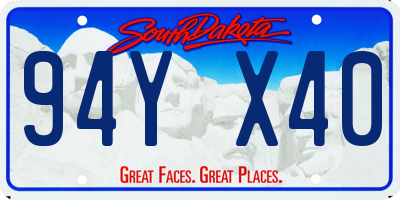 SD license plate 94YX40