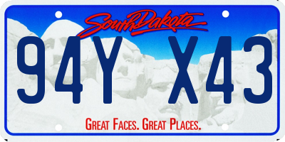 SD license plate 94YX43