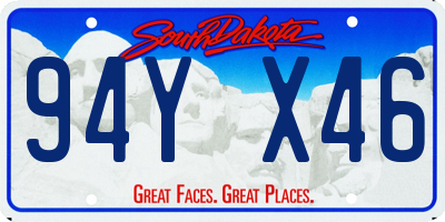 SD license plate 94YX46