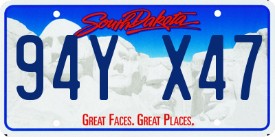 SD license plate 94YX47