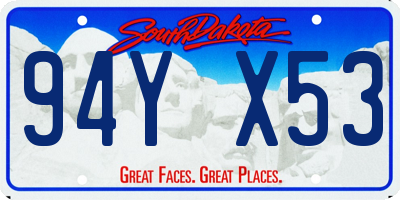 SD license plate 94YX53