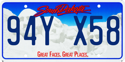 SD license plate 94YX58