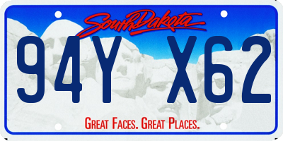 SD license plate 94YX62