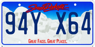 SD license plate 94YX64