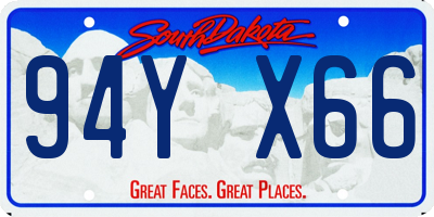SD license plate 94YX66