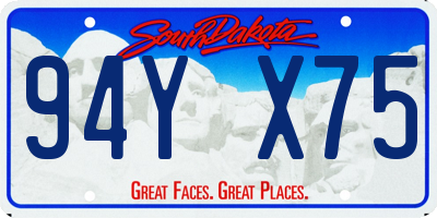 SD license plate 94YX75