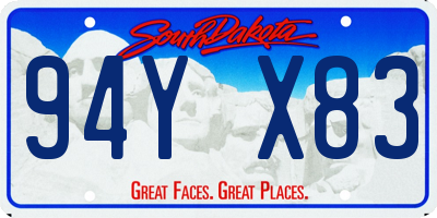 SD license plate 94YX83