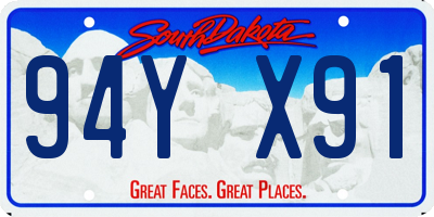 SD license plate 94YX91