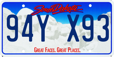 SD license plate 94YX93
