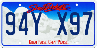 SD license plate 94YX97