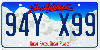 SD license plate 94YX99