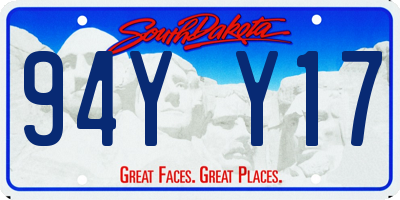 SD license plate 94YY17