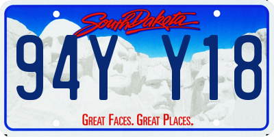 SD license plate 94YY18