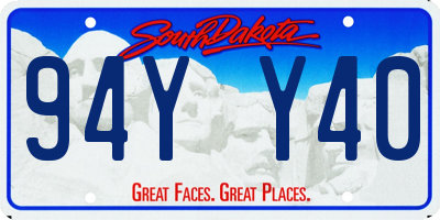 SD license plate 94YY40