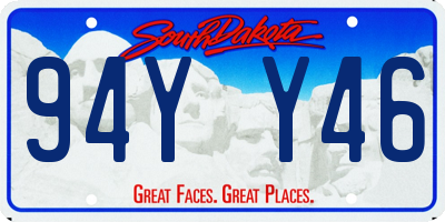 SD license plate 94YY46