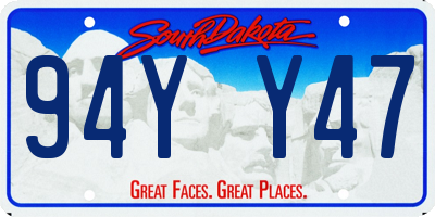 SD license plate 94YY47