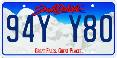 SD license plate 94YY80