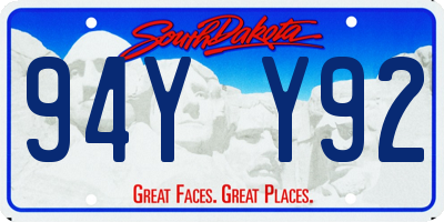 SD license plate 94YY92