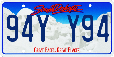 SD license plate 94YY94