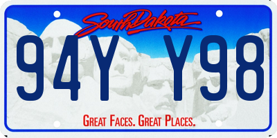 SD license plate 94YY98