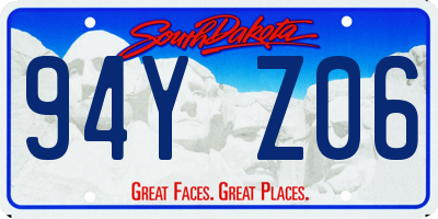 SD license plate 94YZ06