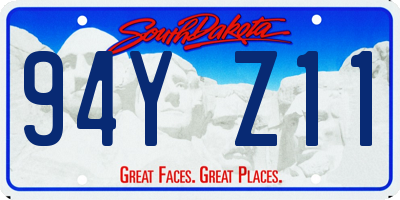 SD license plate 94YZ11