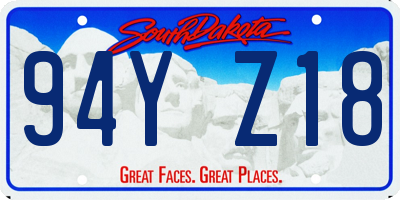 SD license plate 94YZ18