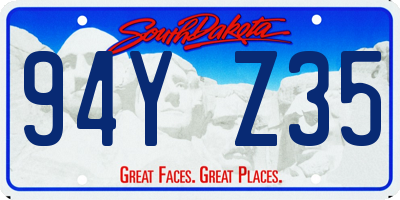 SD license plate 94YZ35